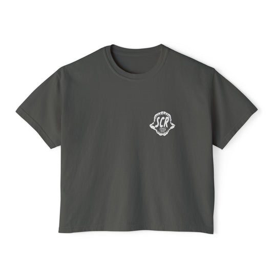 Sharky Fishing Boxy Tee Womens with Tuna Logo