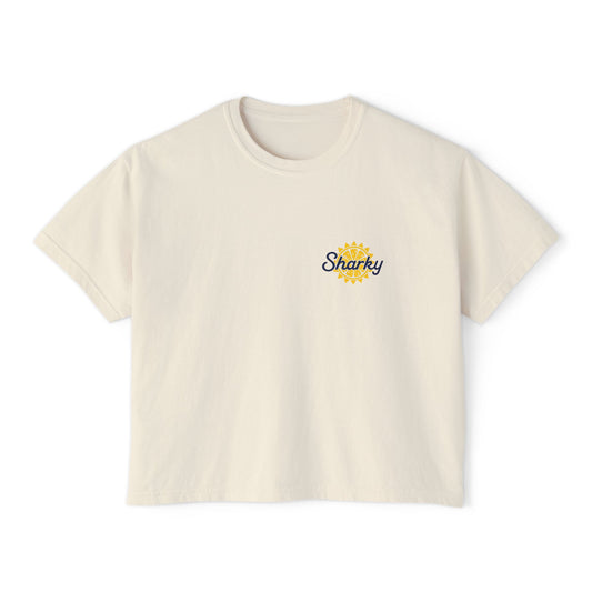 Mrs. Sharky Sun Boxy Tee Crop Shirt