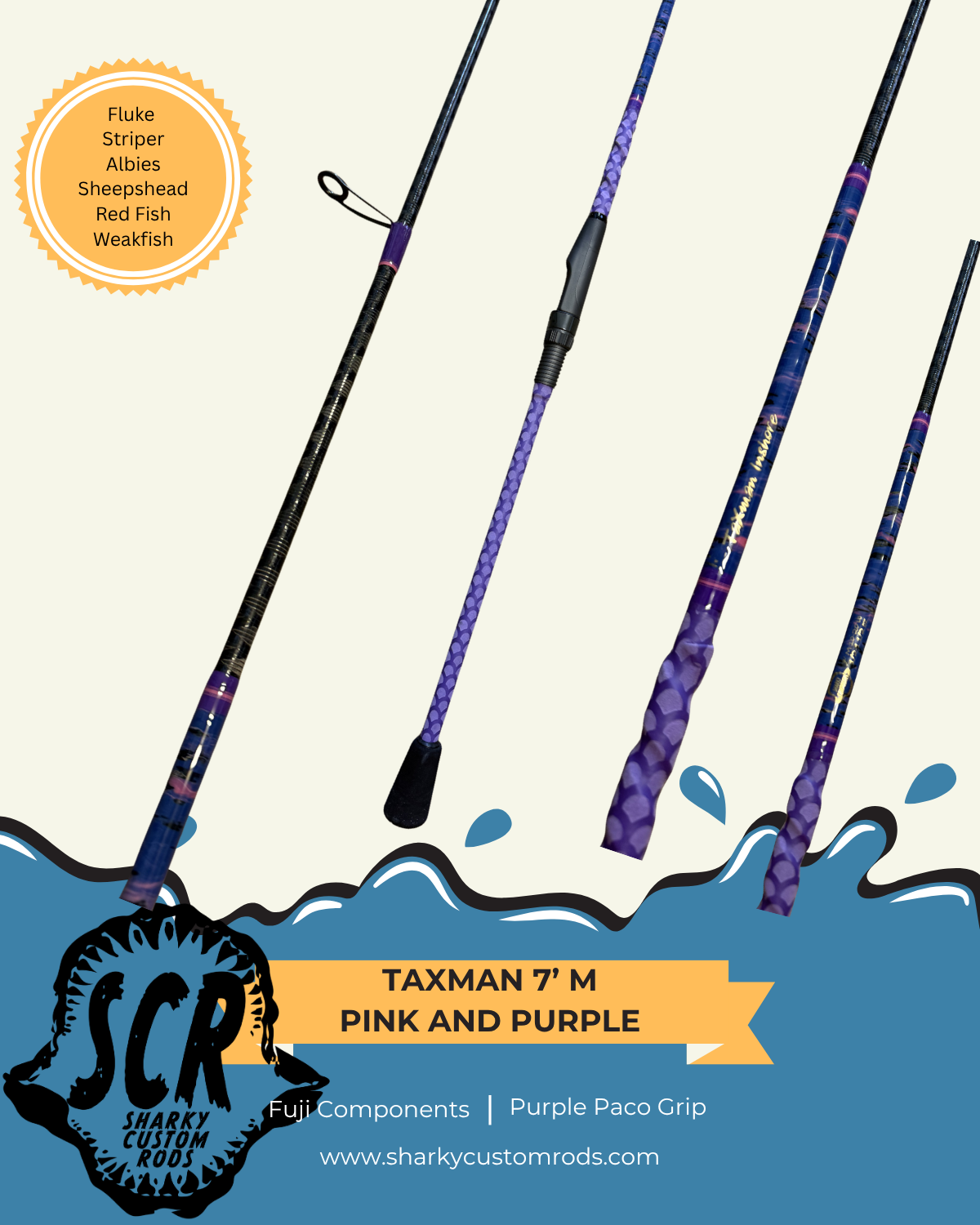 TaXman 7' M Purple Paco, Purple and Pink Marbling