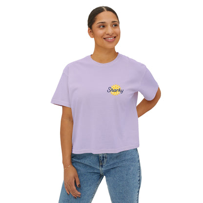 Mrs. Sharky Sun Boxy Tee Crop Shirt