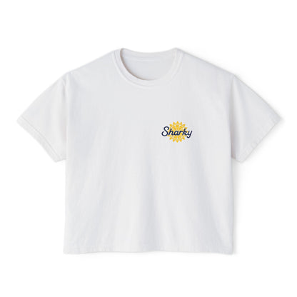 Mrs. Sharky Sun Boxy Tee Crop Shirt