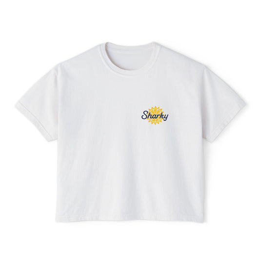 Mrs. Sharky Sun Boxy Tee Crop Shirt