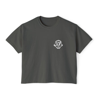 Sharky Fishing Boxy Tee Womens with Tuna Logo
