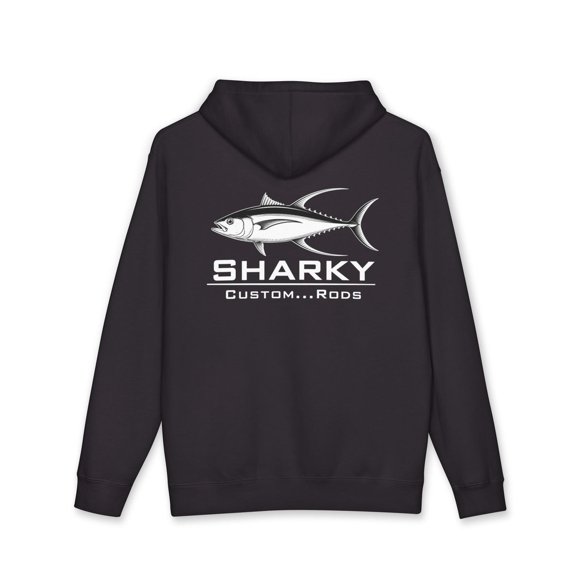 Sharky Tuna Fishing Hoodie — Graphic Fish Back Print