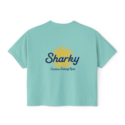 Mrs. Sharky Sun Boxy Tee Crop Shirt