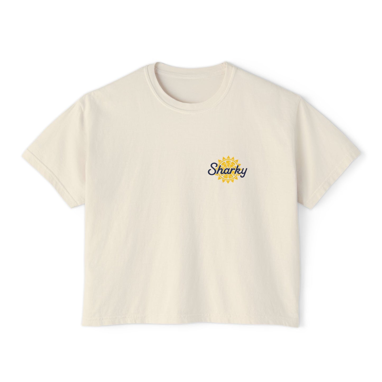 Mrs. Sharky Sun Boxy Tee Crop Shirt