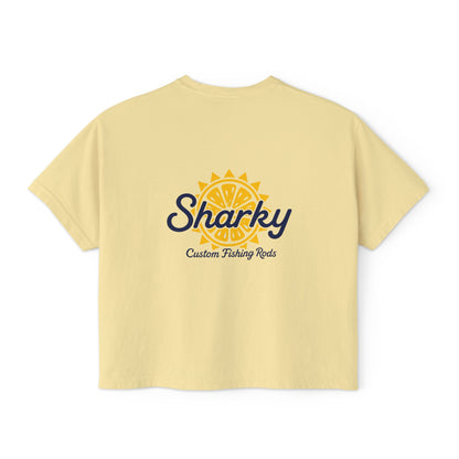 Mrs. Sharky Sun Boxy Tee Crop Shirt
