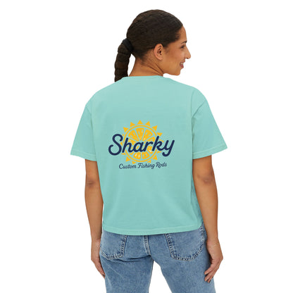 Mrs. Sharky Sun Boxy Tee Crop Shirt