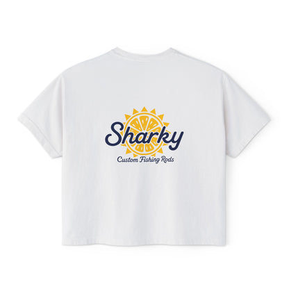 Mrs. Sharky Sun Boxy Tee Crop Shirt