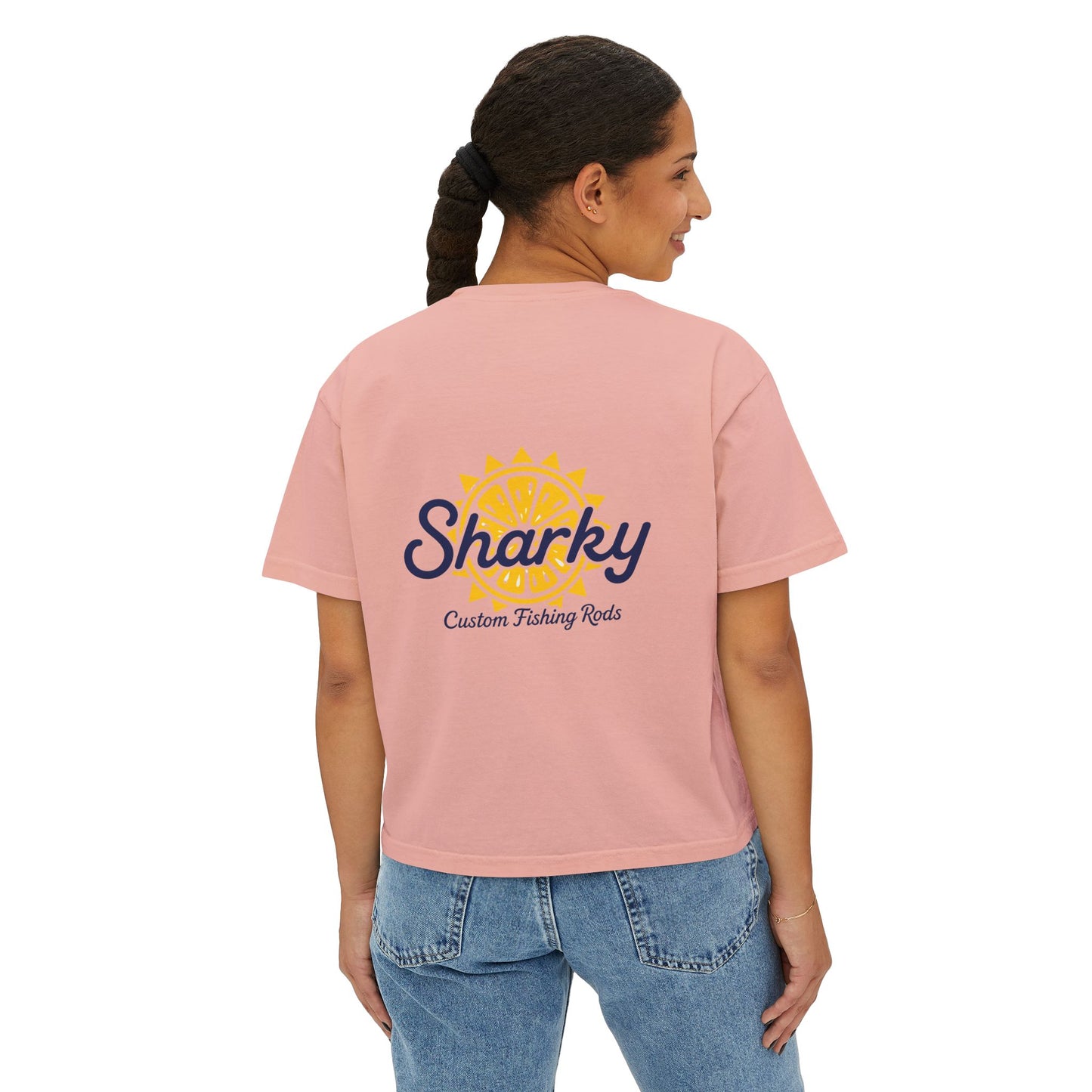 Mrs. Sharky Sun Boxy Tee Crop Shirt