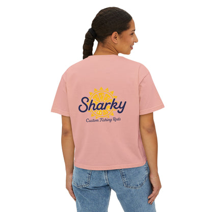 Mrs. Sharky Sun Boxy Tee Crop Shirt