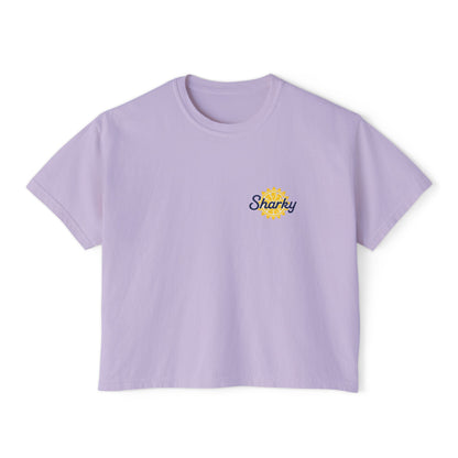 Mrs. Sharky Sun Boxy Tee Crop Shirt