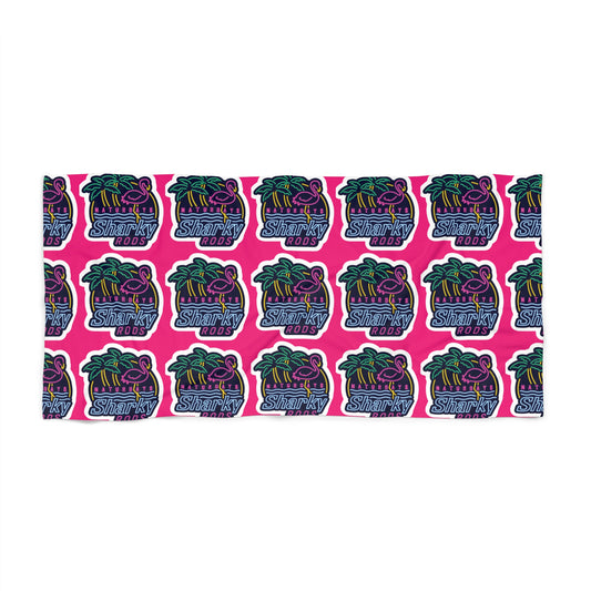 Retro Neon Beach Towel
