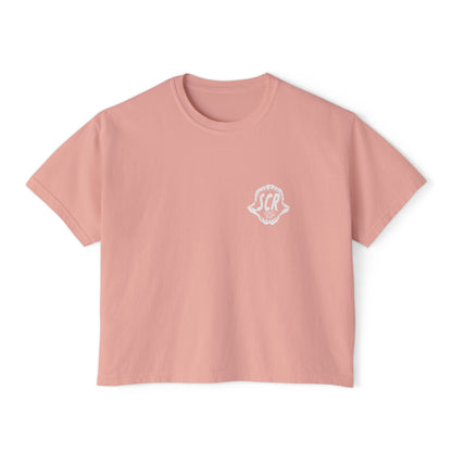 Sharky Fishing Boxy Tee Womens with Tuna Logo