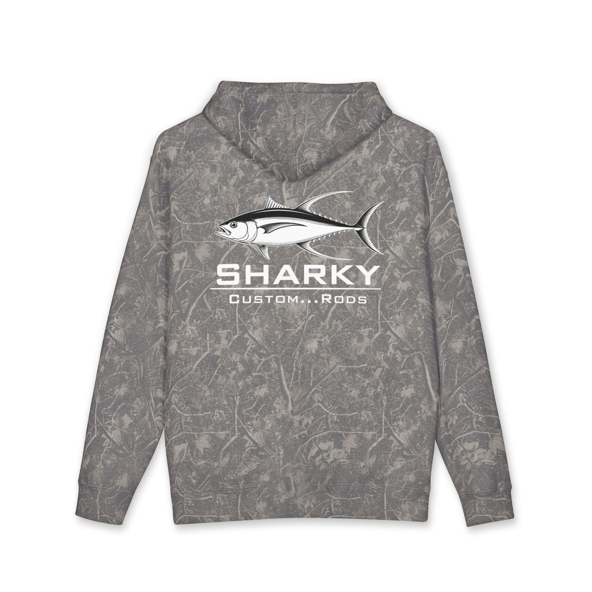 Sharky Tuna Fishing Hoodie — Graphic Fish Back Print