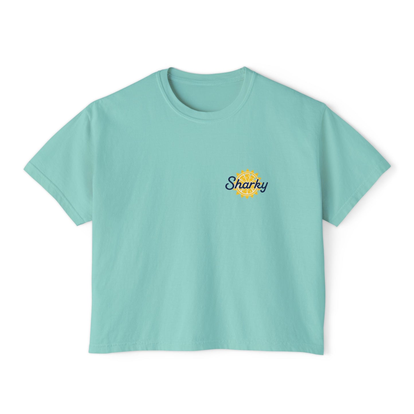 Mrs. Sharky Sun Boxy Tee Crop Shirt