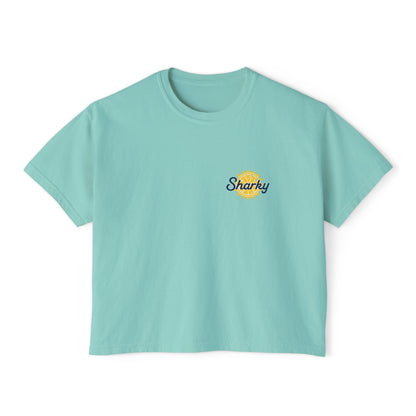 Mrs. Sharky Sun Boxy Tee Crop Shirt