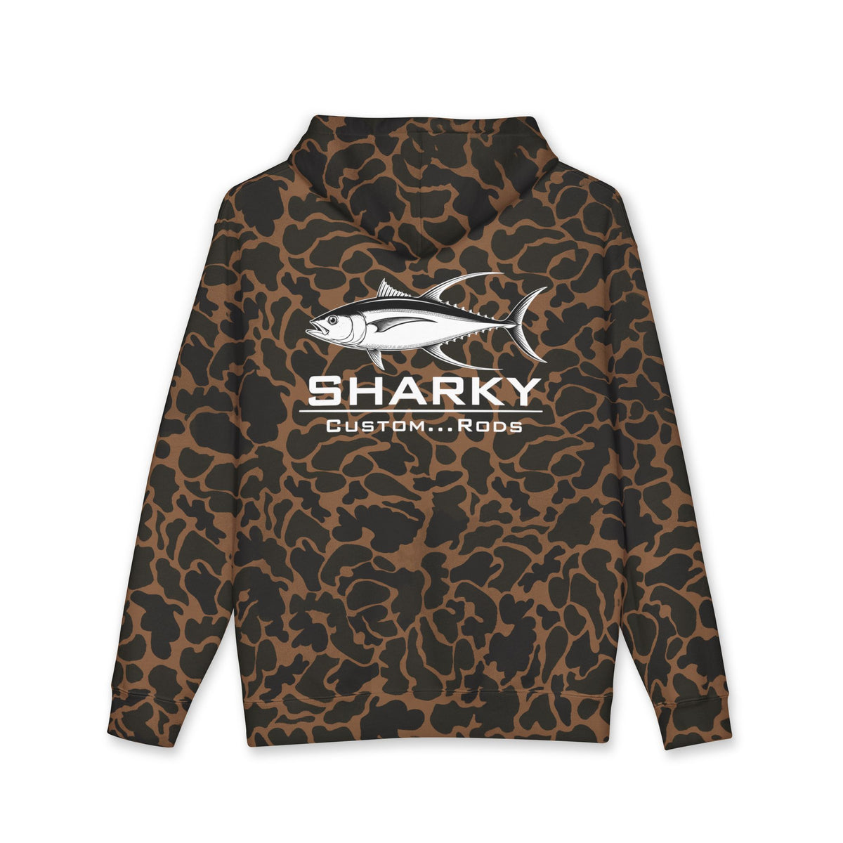 Sharky Tuna Fishing Hoodie — Graphic Fish Back Print