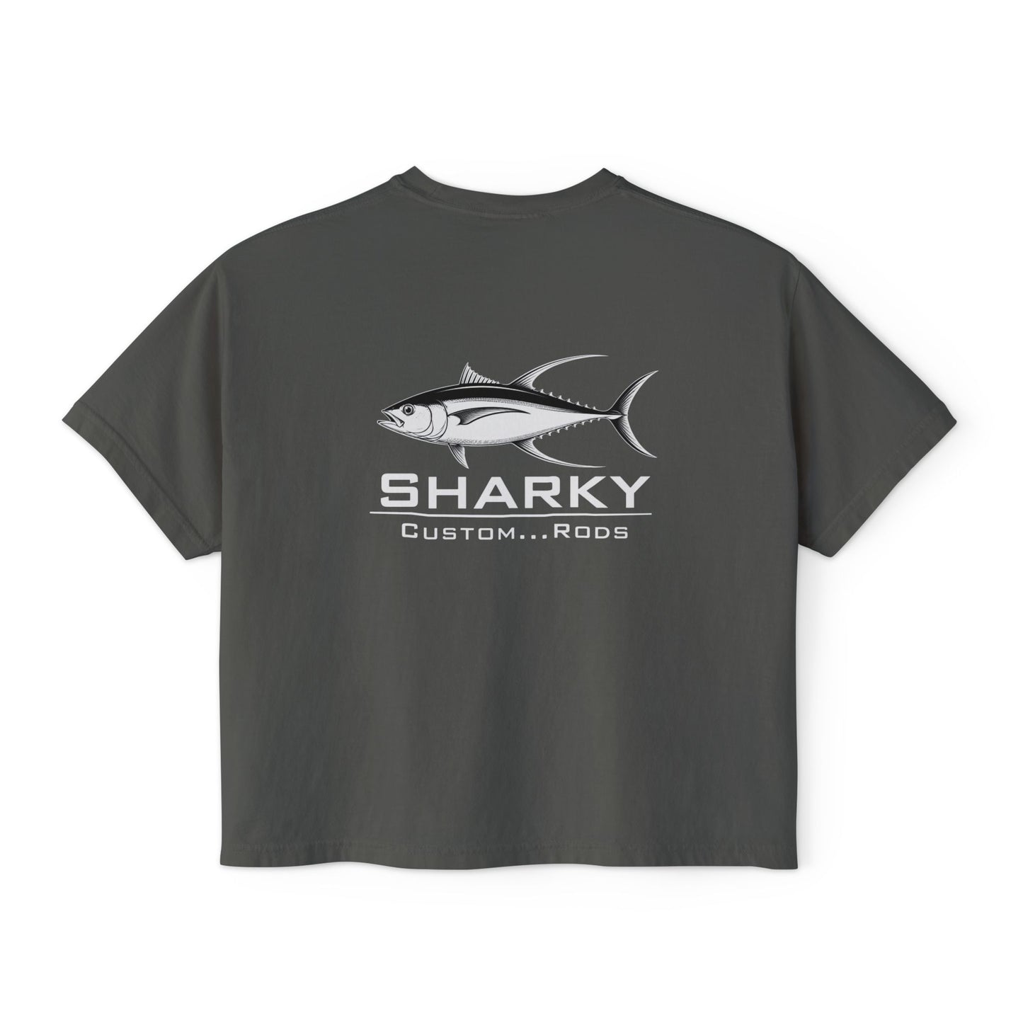 Sharky Fishing Boxy Tee Womens with Tuna Logo