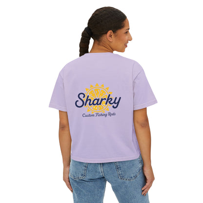 Mrs. Sharky Sun Boxy Tee Crop Shirt