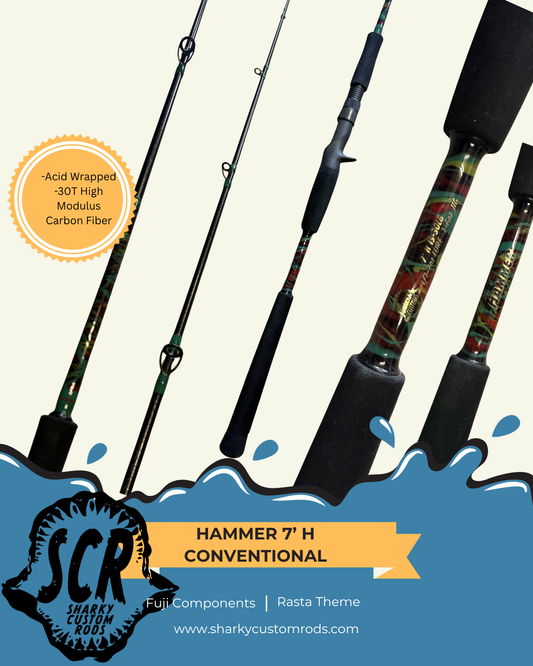 Hammer 7' H Rasta Marbling